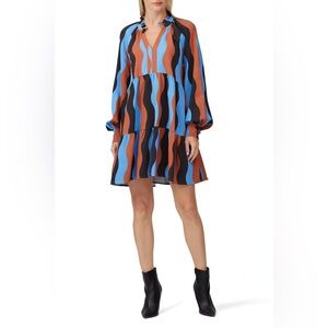 STINE GOYA
Jasmine Dress In Wavy Stripes Blue